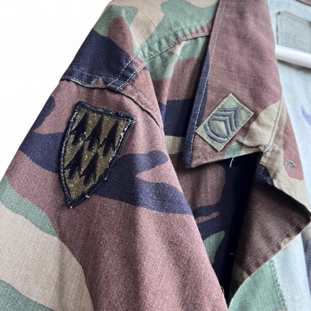 US Army Military Tactical Combat Woodland BDU Streetwear Jacket Sergeant Camo XL - Picture 4 of 13